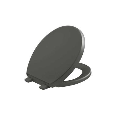 Click here to see Kohler 4009-58 KOHLER K-4009-58 Reveal Quiet-Close Round-front Toilet Seat, Thunder Grey