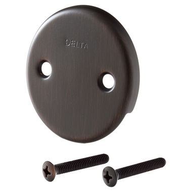 Click here to see Delta RP31556RB Delta RP31556RB Overflow Plate and Screws, No Trip Lever, Venetian Bronze