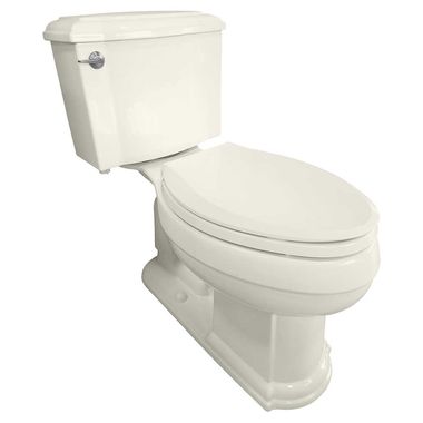 Click here to see Kohler 3837-96 KOHLER K-3837-96 Devonshire Comfort Height Two-piece Elongated 1.28 gpf Chair Height Toilet, Biscuit
