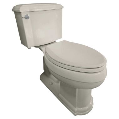 Click here to see Kohler 3837-G9 KOHLER K-3837-G9 Devonshire Comfort Height Two-piece Elongated 1.28 gpf Chair Height Toilet, Sandbar