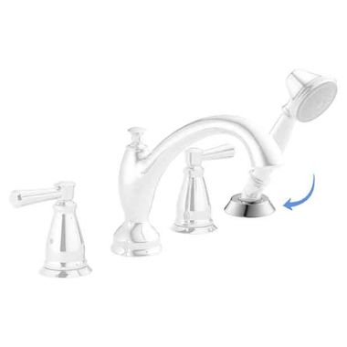Click here to see Delta RP51290 Delta RP51290 Delta Escutcheon - Roman Tub Handshower Base (Chrome)