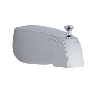Click here to see Delta RP5834 Delta 5-1/2in Chrome Tub Spout with Pull-Up Diverter, Corrosion Resistant, Plastic Construction, Wall-Mount, Single-Hole Installation - RP5834