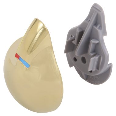 Click here to see Delta RP28595PB Delta RP28595PB Delta 1-Metal Handle - Temperature Knob/Cover (Polished Brass)