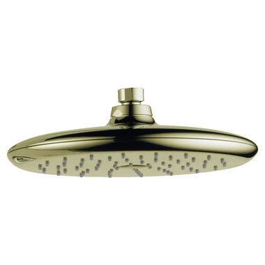 Click here to see Delta RP52382PB Delta Universal Showering Single-Setting Raincan Shower Head with Touch-Clean Nozzles, Round, 2.5 GPM, Brilliance Polished Brass - RP52382PB