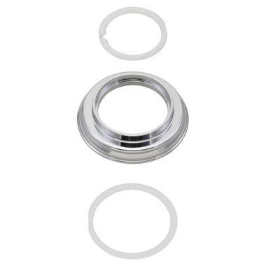 Click here to see Delta RP26146 Delta Handle Base, Snap Ring & Gasket, Chrome - RP26146