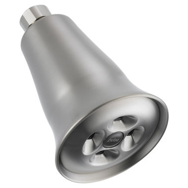 Click here to see Delta RP46384SS Delta Universal Showering H2Okinetic Single-Setting Shower Head, WaterSense, 1.5 GPM, Brilliance Stainless - RP46384SS