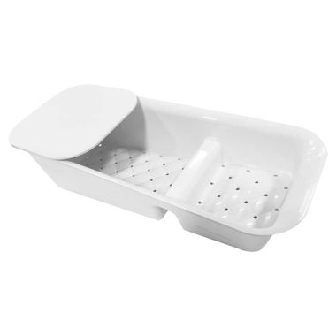 Click here to see Kohler 6239-0 KOHLER K-6239-0 Riverby Rinsing Colander with Cutting Board, White