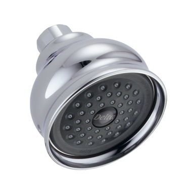 Click here to see Delta RP43164 Delta Fundamentals Single-Setting Shower Head with Touch-Clean Holes, Round, 1.75 GPM, Chrome - RP43164