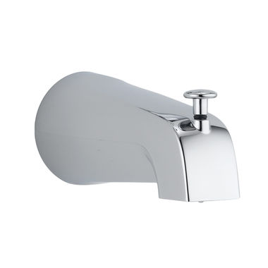 Click here to see Delta RP19895 Delta Chrome 5in Tub Spout with Pull-Up Diverter, Wall-Mount Installation, Metal Construction - RP19895