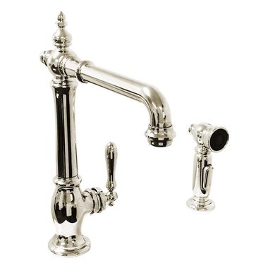 Click here to see Kohler 99265-SN Kohler Artifacts Single Handle High Arc Kitchen Faucet w/ Side Spray, Polished Nickel - K-99265-SN