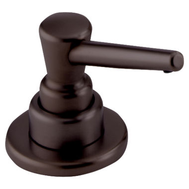 Click here to see Delta RP1001RB Delta 13oz Contemporary Soap and Lotion Dispenser, Round, Venetian Bronze - RP1001RB