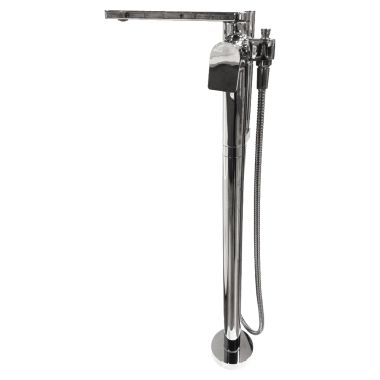 Click here to see Kohler T73087-4-TT Kohler Composed Single-Handle Freestanding Tub Filler Trim with Hand Shower, Titanium, 7.5 GPM Tub Spout, Floor-Mount - K-T73087-4-TT