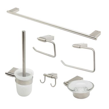Click here to see Alfi AB9515-BN ALFI 6-Piece Bathroom Accessory Set w/ Toilet Brush and Holder, 23-5/8