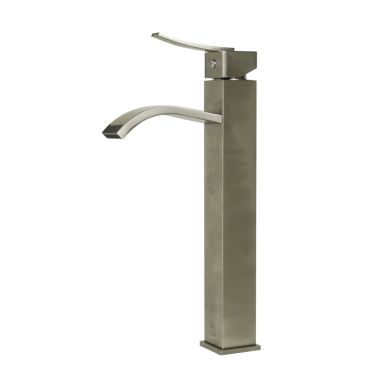 Click here to see Alfi AB1158-BN Alfi Deck Mount 13” Single-Lever Handle Tall Bathroom Faucet, 1.5 GPM, Brushed Nickel - AB1158-BN