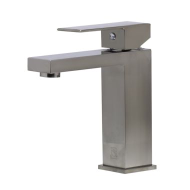 Click here to see Alfi AB1229-BN ALFI Single-Handle Square Bathroom Faucet, Lever Handle, Hot and Cold, Deck Mounted, Brushed Nickel - AB1229-BN