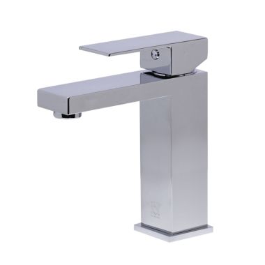 Click here to see Alfi AB1229-PC ALFI Single-Handle Square Bathroom Faucet, Lever Handle, Hot and Cold, Deck Mounted, Polished Chrome - AB1229-PC