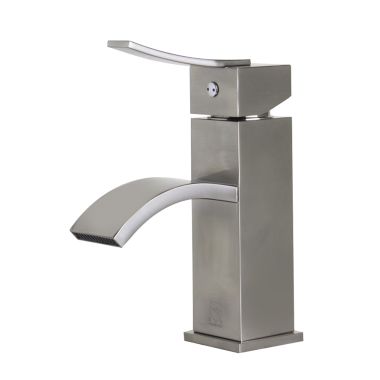 Click here to see Alfi AB1258-BN Alfi 7” Deck Mount Single-Lever Handle Bathroom Faucet, Brushed Nickel, 1.5 GPM - AB1258-BN