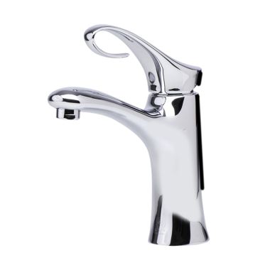 Click here to see Alfi AB1295-PC ALFI Tall Single-Handle Bathroom Faucet, Curled Lever Handle, Hot and Cold, Deck Mounted, Polished Chrome - AB1295-PC