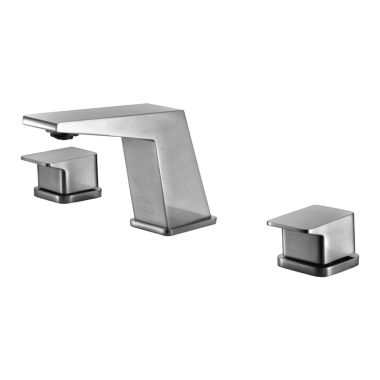 Click here to see Alfi AB1471-BN ALFI Modern Widespread Bathroom Faucet, Two Lever Handles, Deck Mounted, Brushed Nickel - AB1471-BN