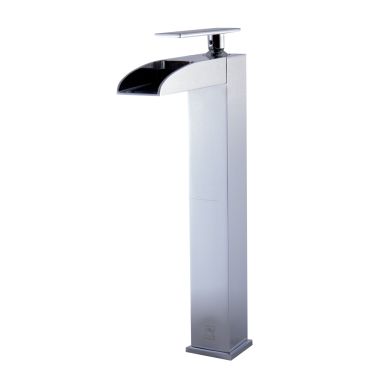 Click here to see Alfi AB1597-PC ALFI Single-Handle Tall Bathroom Faucet, Waterfall Spout, Deckmount, Polished Chrome - AB1597-PC