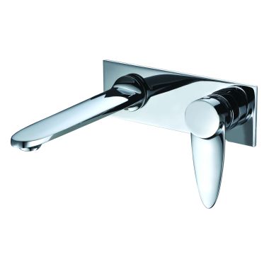 Click here to see Alfi AB1772-PC ALFI Wall Mounted Modern Bathroom Faucet, with Single Lever Handle, Hot and Cold, Polished Chrome - AB1772-PC
