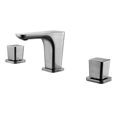 Click here to see Alfi AB1782-BN ALFI Two-Handle Widespread Modern Bathroom Faucet, Deck Mounted, Cube Handles, Hot and Cold, Brushed Nickel - AB1782-BN