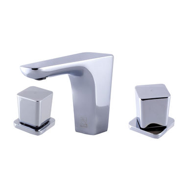 Click here to see Alfi AB1782-PC ALFI Two-Handle Widespread Modern Bathroom Faucet, Deck Mounted, Cube Handles, Hot and Cold, Polished Chrome - AB1782-PC