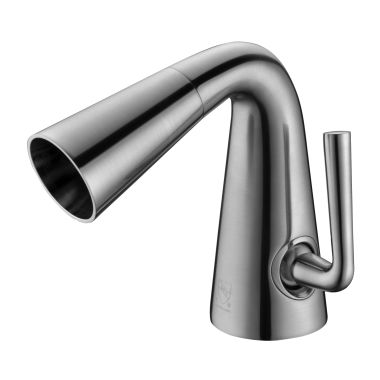 Click here to see Alfi AB1788-BN ALFI Cone Waterfall Bathroom Faucet, with Single Lever Handle, Hot and Cold, Deck Mounted, Brushed Nickel - AB1788-BN