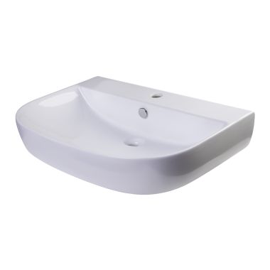 Click here to see Alfi AB112 ALFI AB112 28-Inch White Wall Mounted Porcelain Bathroom Sink w/ D-Shaped Bowl
