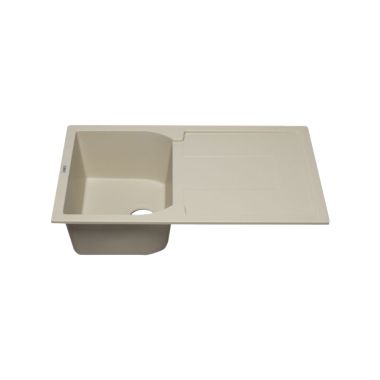 Click here to see Alfi AB1620DI-B ALFI AB1620DI-B Single Bowl Kitchen Sink w/ Drainboard - Biscuit