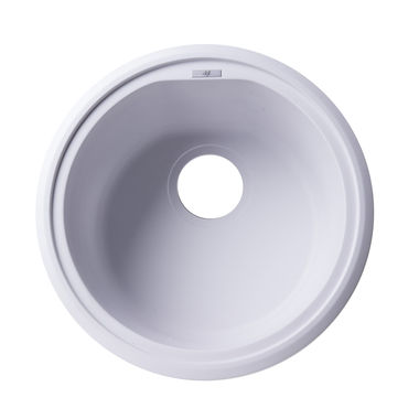 Click here to see Alfi AB1717DI-W ALFI AB1717DI-W Round Drop-In Kitchen Sink - White