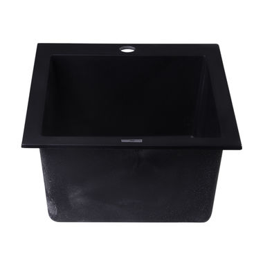 Click here to see Alfi AB1720DI-BLA ALFI AB1720DI-BLA Rectangular Drop-In Kitchen Sink - Black