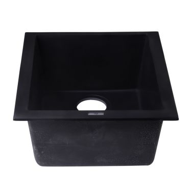 Click here to see Alfi AB1720UM-BLA ALFI AB1720UM-BLA Rectangular Undermount Kitchen Sink - Black