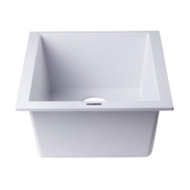 Click here to see Alfi AB1720UM-W ALFI AB1720UM-W Rectangular Undermount Kitchen Sink - White