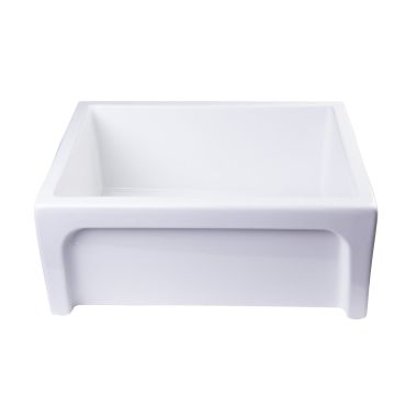 Click here to see Alfi AB2418ARCH-W ALFI AB2418ARCH-W Arched Apron Fireclay Farm-Style Kitchen Sink - White