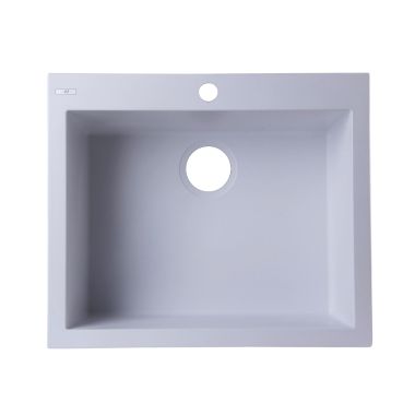 Click here to see Alfi AB2420DI-W ALFI AB2420DI-W Single Bowl Drop-In Kitchen Sink, White