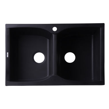 Click here to see Alfi AB3220DI-BLA ALFI AB3220DI-BLA Double Drop-In Kitchen Sink, Black