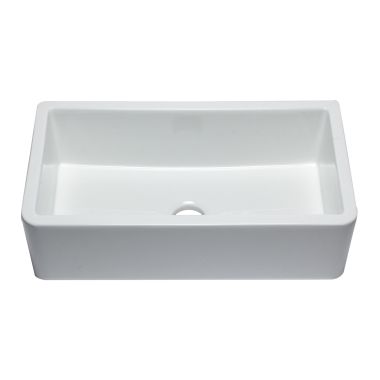 Click here to see Alfi AB3318SB-W ALFI AB3318SB-W Thick Wall Fireclay Farm-Style Kitchen Sink, White