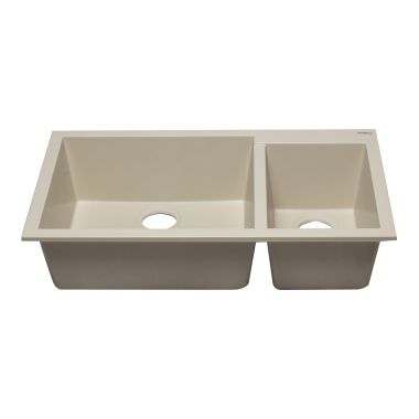 Click here to see Alfi AB3319UM-B ALFI AB3319UM-B Double Bowl Undermount Kitchen Sink, Biscuit