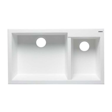 Click here to see Alfi AB3319UM-W ALFI AB3319UM-W Double Bowl Undermount Kitchen Sink, White
