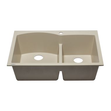 Click here to see Alfi AB3320DI-B ALFI AB3320DI-B Double Bowl Drop-In Kitchen Sink, Biscuit