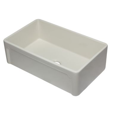 Click here to see Alfi AB3320SB-B ALFI AB3320SB-B Single Bowl Fireclay Farm-Style Kitchen Sink, Biscuit