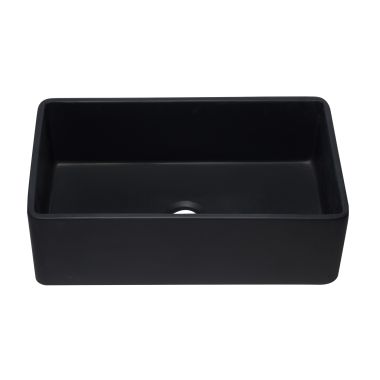 Click here to see Alfi AB3320SB-BM ALFI AB3320SB-BM Single Bowl Fireclay Farm-Style Kitchen Sink, Matte Black