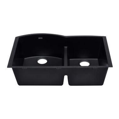 Click here to see Alfi AB3320UM-BLA ALFI AB3320UM-BLA Double Bowl Undermount Kitchen Sink, Black