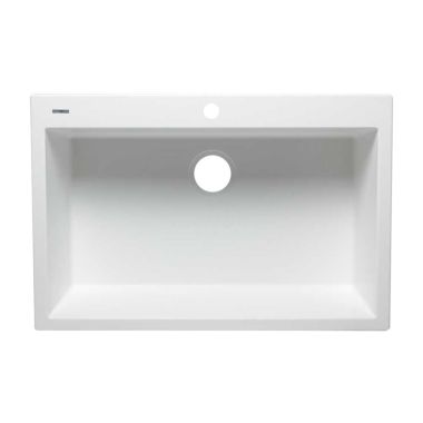 Click here to see Alfi AB3322DI-W ALFI AB3322DI-W Single Bowl Drop-In Kitchen Sink, White