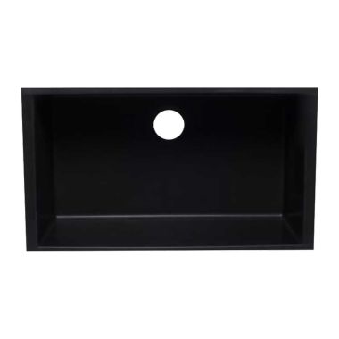 Click here to see Alfi AB3322UM-BLA ALFI AB3322UM-BLA Single Bowl Undermount Kitchen Sink, Black
