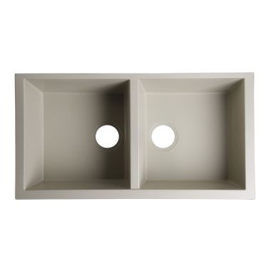 Click here to see Alfi AB3420UM-B ALFI AB3420UM-B Double Bowl Undermount Kitchen Sink, Biscuit