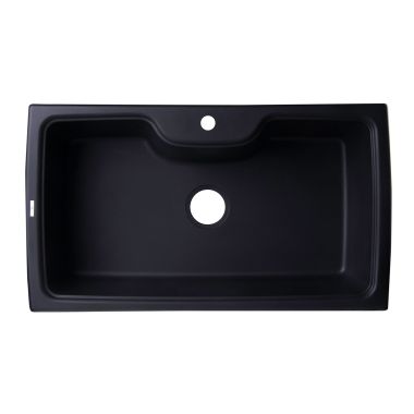 Click here to see Alfi AB3520DI-BLA ALFI AB3520DI-BLA Single Bowl Drop-In Kitchen Sink, Black