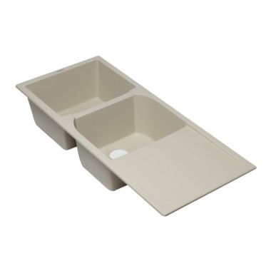 Click here to see Alfi AB4620DI-B ALFI AB4620DI-B Double Bowl Kitchen Sink With Drainboard - Biscuit