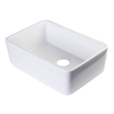 Click here to see Alfi AB503UM-W Alfi AB503UM-W 24-Inch Single-Bowl Fireclay Undermount Kitchen Sink 
